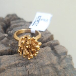 Statement Gold Splinter Ring. Rough Splinters Ring. Gold Big Ring. - Etsy