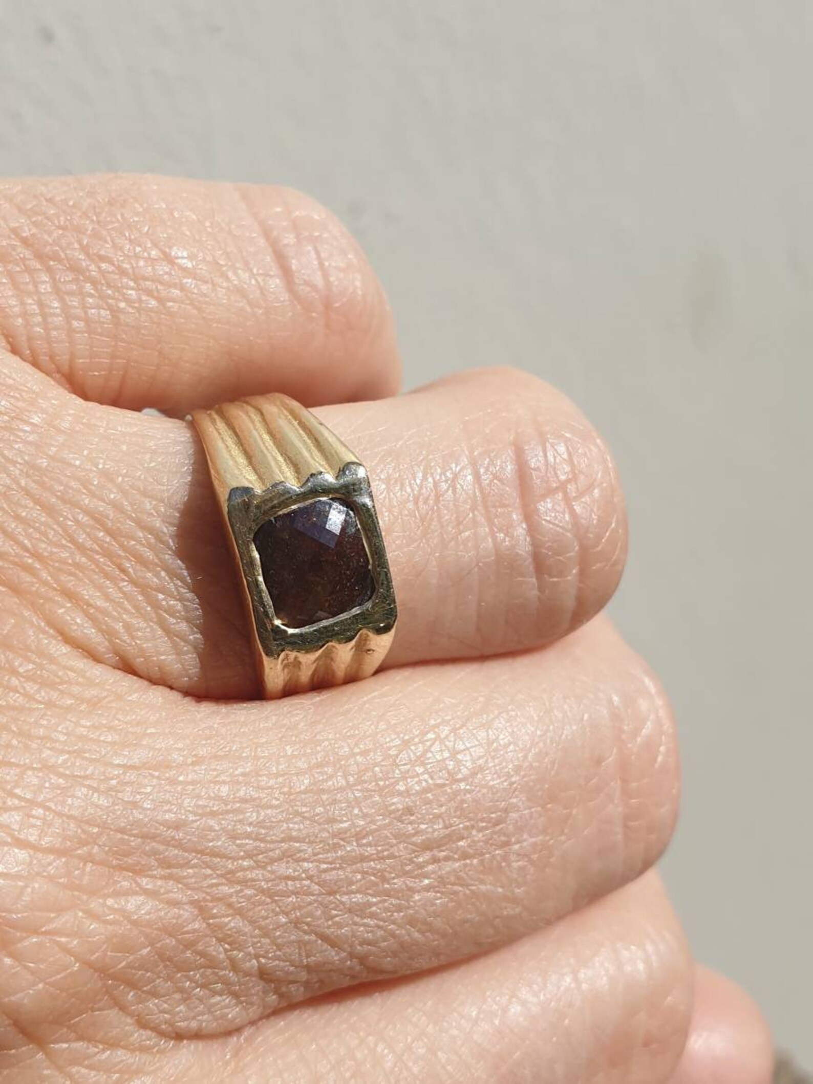 Square Black Diamond Ring. Gold Diamond Ring. 14k Square Gold Etsy