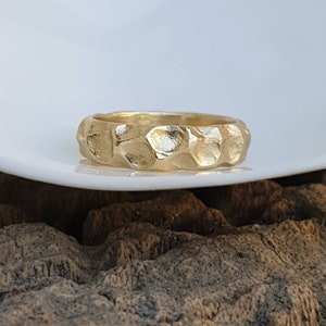Solid gold ring. 14 karat yelow ring. Gold wedding band. stucking ring. stackable ring. Wide wedding band. Unisex Wedding ring. His and hers