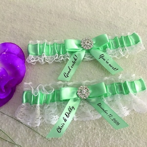 Mint Green Garter - Etsy