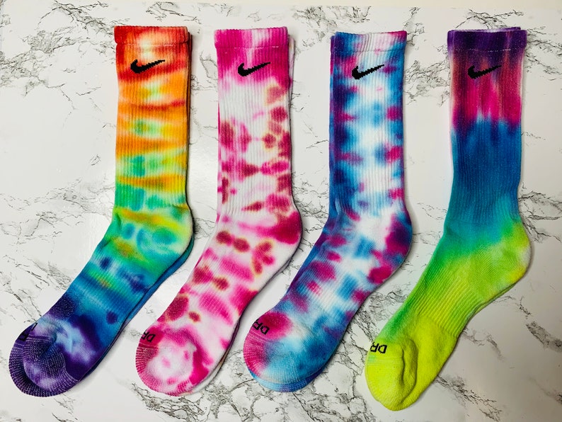 Original Tie Dye Nike Socks 1 Pair Hand Dyed to Order - Etsy