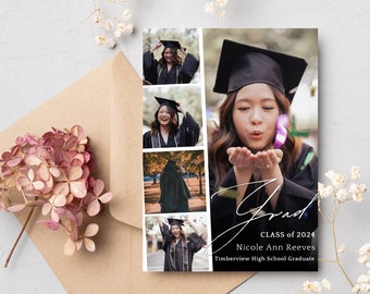 Graduation Invitation 2024 Template, Graduation Party Invite, College Graduation, Modern Graduation Announcement, Senior Graduation Party