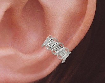 Ear Cuff Earring - Woven Earcuff - Non Pierced Earring - Earring Cuff - Cuffs on the Ear - Silver or Gold Earcuff Earring - MADE IN USA