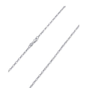 14k White Gold Duo Oval Link Chain Necklace - 1.90mm Width