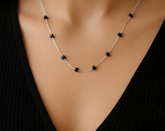 6mm Azabache Bracelet & Necklace Set Sterling Silver : Evil Eye Protection, 2mm Rolo Chain, MADE IN USA