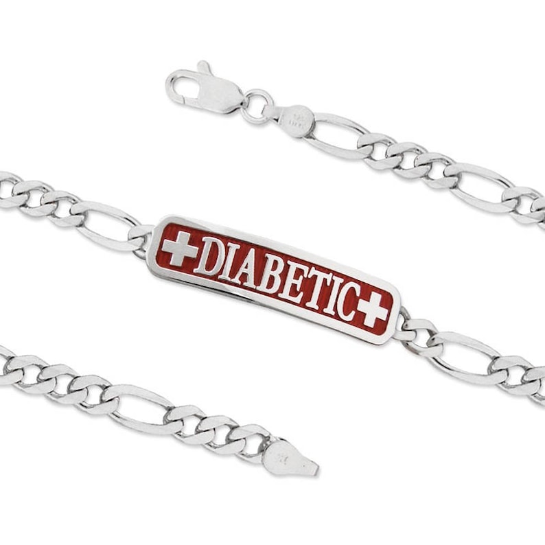 DIABETIC Bracelet Medical Alert Diabetic Notice 7 or 8 Etsy