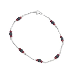 Azabache Red Bead Sterling Silver Bracelet - Evil Eye Protection (MADE IN USA)