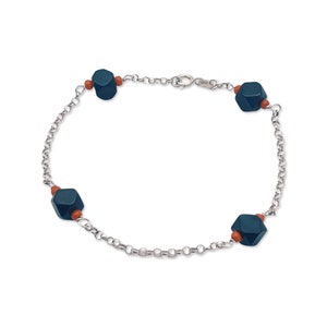 Azabache Silver Bracelet with Red Bead: Evil Eye Protection (MADE IN USA)