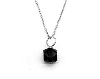 Azabache Pendant 6mm Size Sterling Silver: Evil Eye Protection, Optional Cable Link Chain