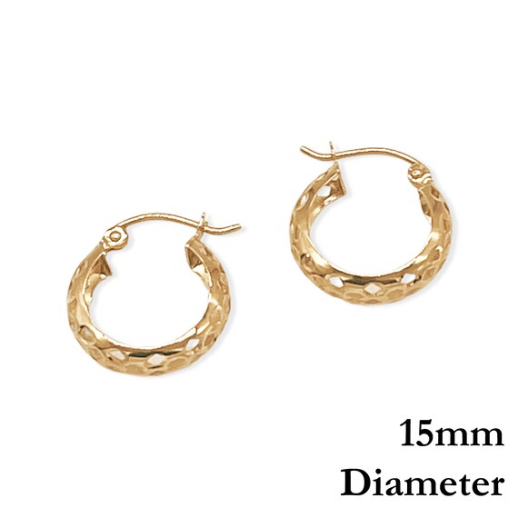 Orecchini in oro giallo con diamanti, 5,7 mm. - BELLE ÉPOQUE REEL