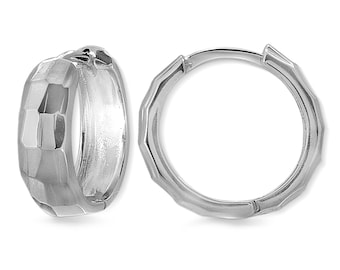 Diamantslipade sterlingsilverörhängen med gångjärn (16,50 mm)