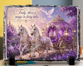 Truly There is Magic in a Fairy Tale; Child's Storybook Rock Slate Picture Gift