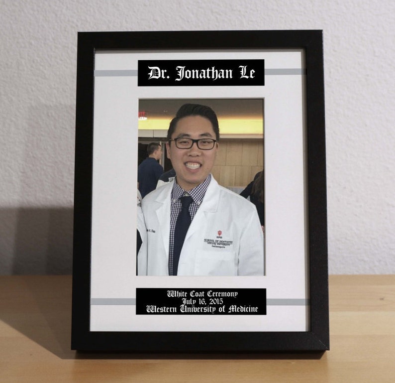 White Coat Ceremony Gift Custom Gift Personalized Frame Etsy