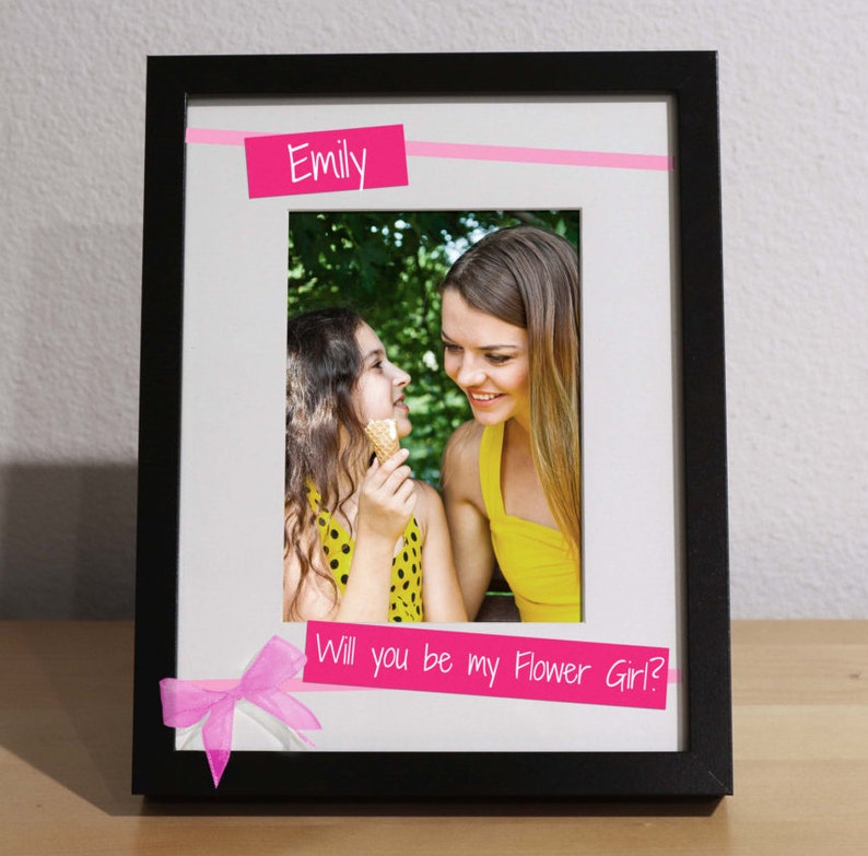 Personalized Frame Flower Girl Frame Flower Girl Gift Custom Frame WILL you be my FLOWER GIRL Gift from Bride to Flower Girl