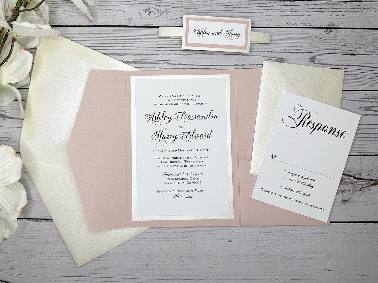 Blush Pocket Invite
