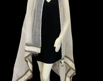 Traditional Ethiopian hand stitched full size netela