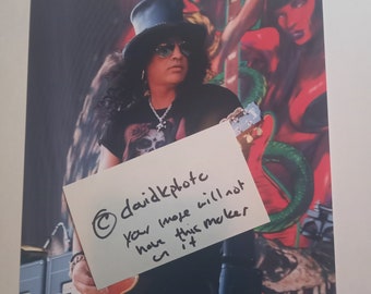 Stampa del fotografo firmata Slash of Guns N Roses