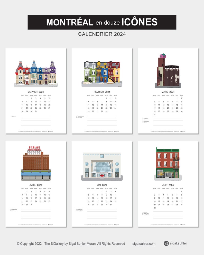 Montreal Calendar, Montréal Calendar 2024 Digital, Calendrier Numérique