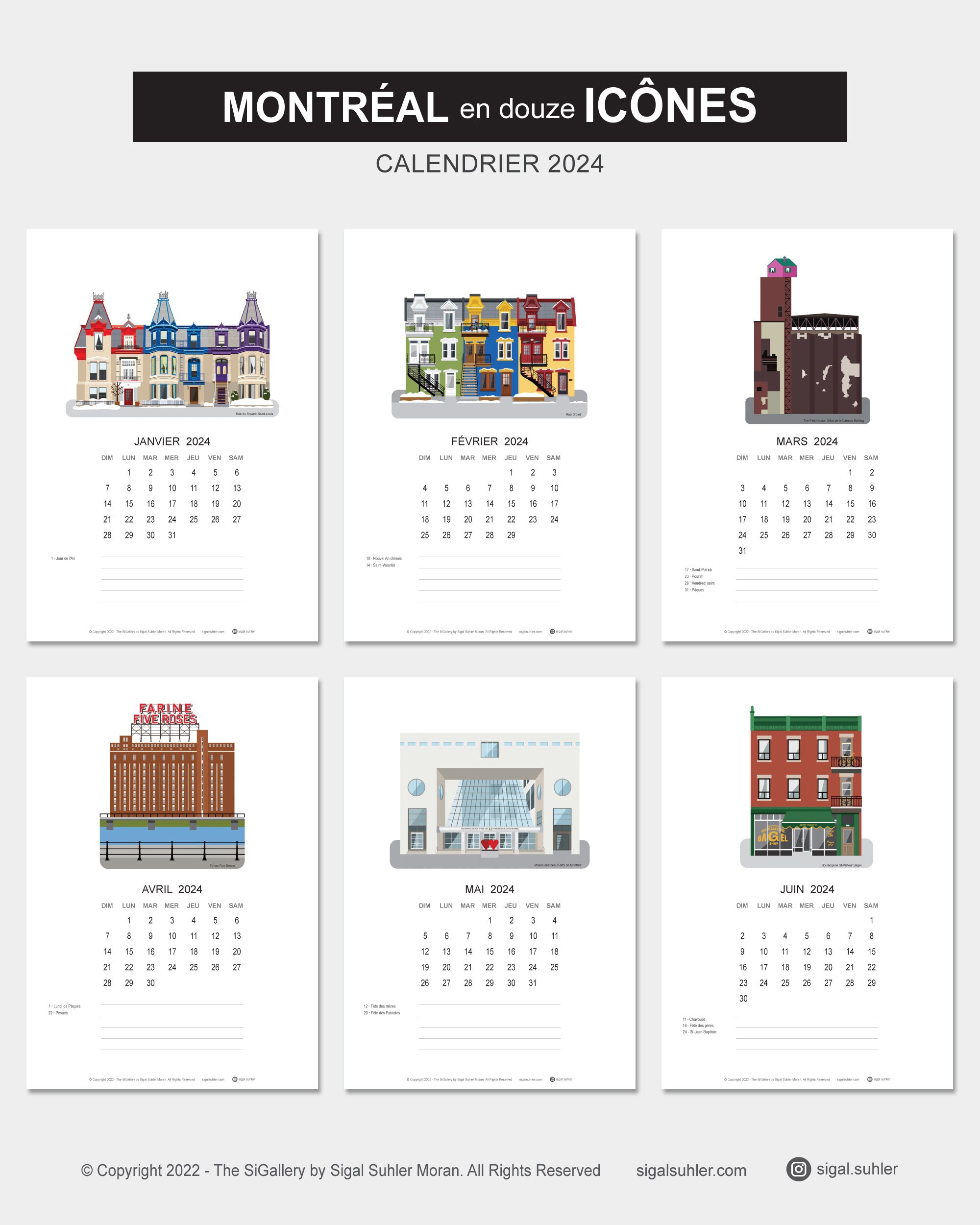 Montreal Calendar, Montréal Calendar 2024 Digital, Calendrier Numérique