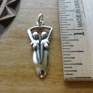 Solid 925 Sterling Silver LGBTQ Double Goddess Lesbian Bi Pendant Necklace or Earrings- Handmade here in the USA - Chains are Optional