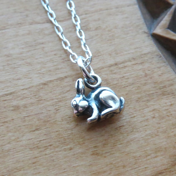 Sterling Silver Rabbit Charm - Etsy