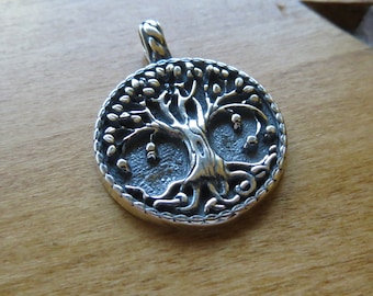 Solid 925 Handcast Sterling Silver Celtic Tree of Life, Abundance Pendant, Necklace or Earrings My ORIGINAL - Chains are Optional