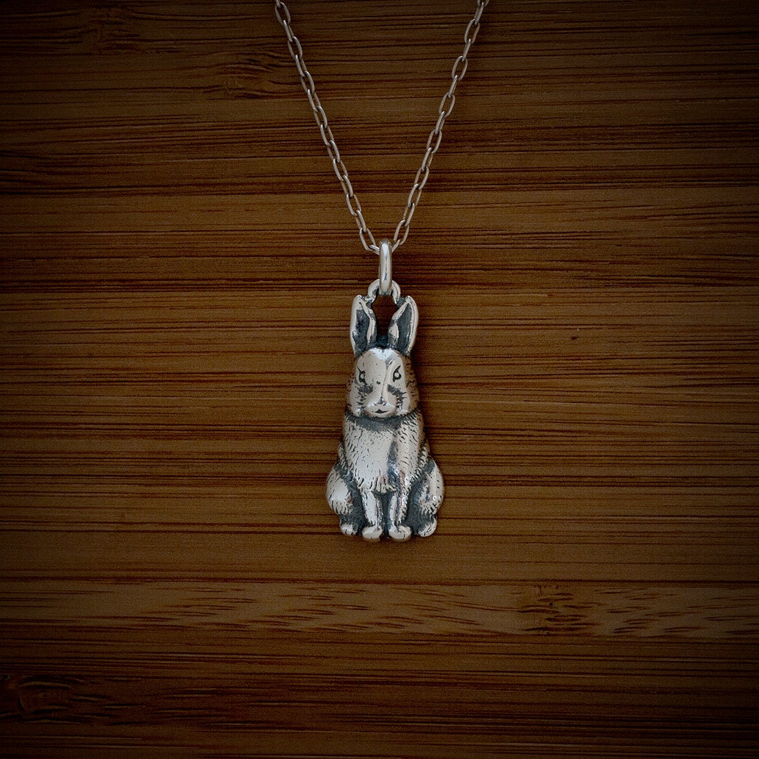 STERLING SILVER Rabbit Bunny Pendant Necklace or Earrings Etsy