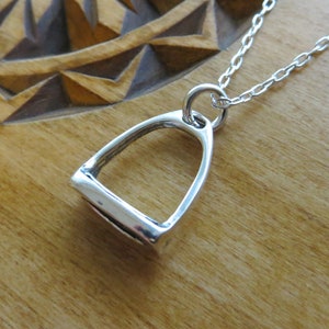 Solid 925 Sterling Silver English Stirrup Horse Jewelry, Necklace or Earrings - Hand Made in the USA