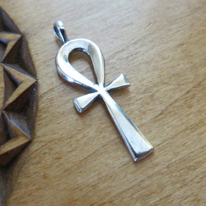 925 Sterling Silver Egyptian Ankh Key of Life Infinity Pendant, Necklace - Handmade here in the USA - Chains are Optional