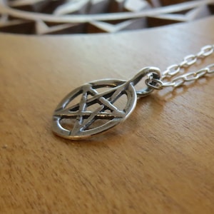 Solid 925 Sterling Silver Small Lightweight - Pentagram Pentacle Pendant Necklace - Handmade here in the USA - Chains are Optional