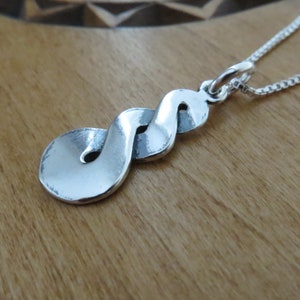 Solid 925 Sterling Silver Triple Infinity Maori Style My Original Pendant Necklace or Earrings - Chain Optional - Made in the USA