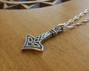 Solid 925 STERLING SILVER Thor's Hammer Mjölnir Pendant  Necklace or Earrings MY Original  -  Chain purchase is Optional