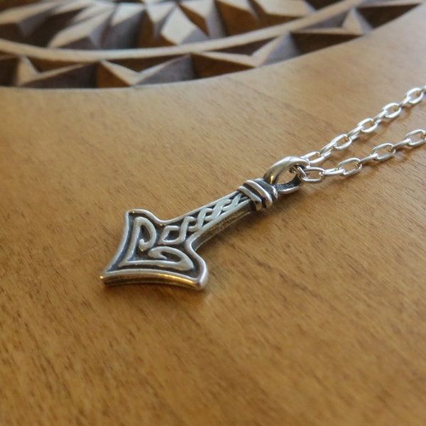 Solid 925 STERLING SILVER Thor's Hammer Mjölnir Pendant  Necklace or Earrings MY Original  -  Chain purchase is Optional