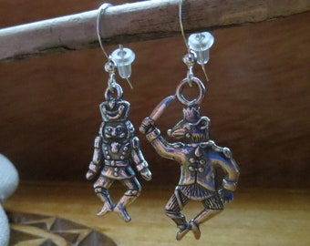 Solid 925 Sterling Silver Christmas Nutcracker and Mouse King Earrings -  My Originals - Handmade here in the USA - Nutcracker Ballet