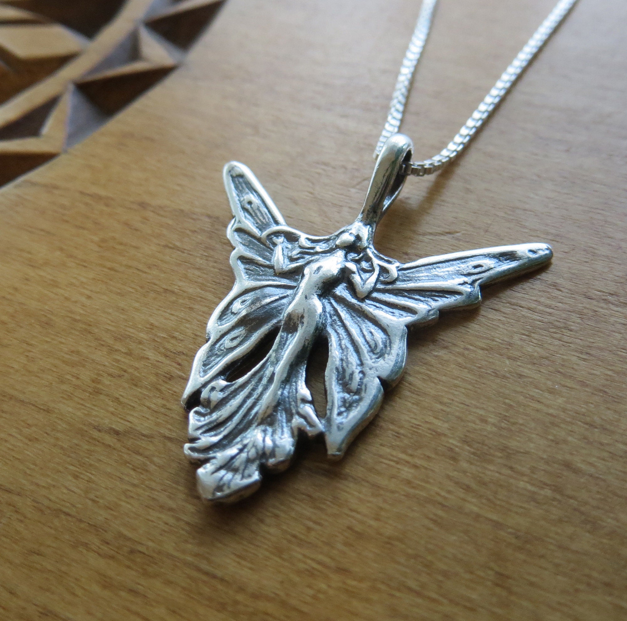 Fairy Silver Pendant - Etsy