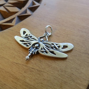 Solid 925 STERLING SILVER Celtic Dragonfly Spirit My ORIGINAL Pendant Necklace or Earrings - Chain Optional