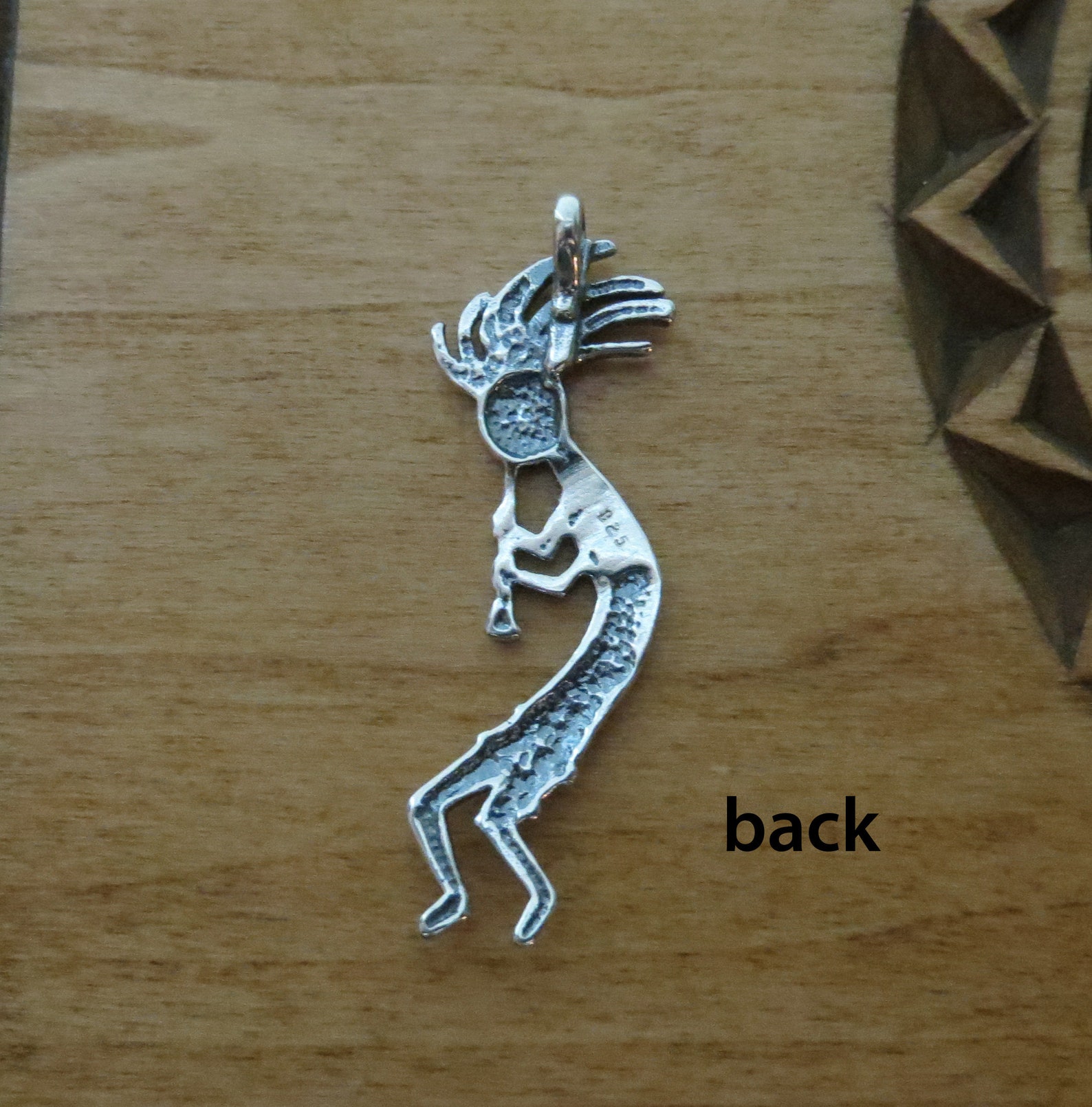 Solid 925 Sterling Silver Kokopelli Flute Player Good Luck Etsy