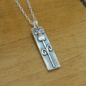 Solid 925 Sterling Silver Tulip Flower My Original design Charm Necklace or Earrings - Handmade here in the USA - Chains are Optional