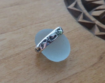 Sterling Silver Footprints Toe Ring – Adjustable Beach Jewelry, Handmade USA