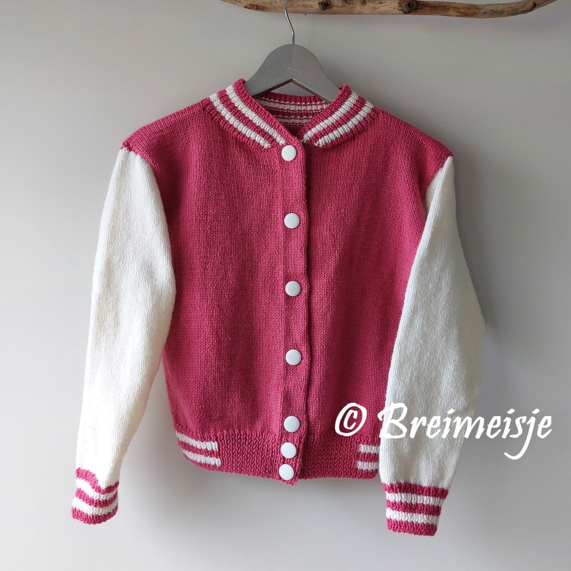 Letterman Jacket Knitting Pattern Kids 5 Sizes 2-12 Years | Back to ...