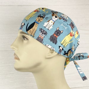 Men&#39;s Scrub Hat - Men&#39;s Scrub Cap - Men&#39;s Tieback Hat - Good Boy - Scrub Hat with Buttons
