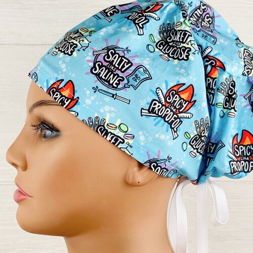 Anesthesia Scrub skull Caps Etsy