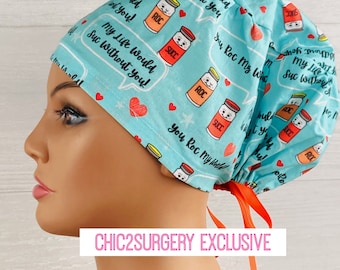 Scrub Hats for Women - Women's Tieback Hat - Scrub Caps - You Roc My World - Anesthesia Scrub Hat - Anesthesia Scrub Cap
