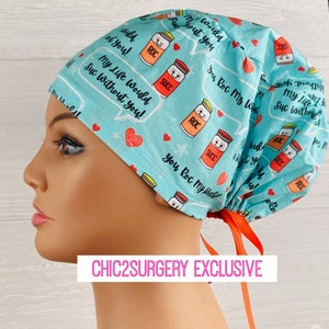 Scrub Hats for Women - Women's Tieback Hat - Scrub Caps - You Roc My World - Anesthesia Scrub Hat - Anesthesia Scrub Cap