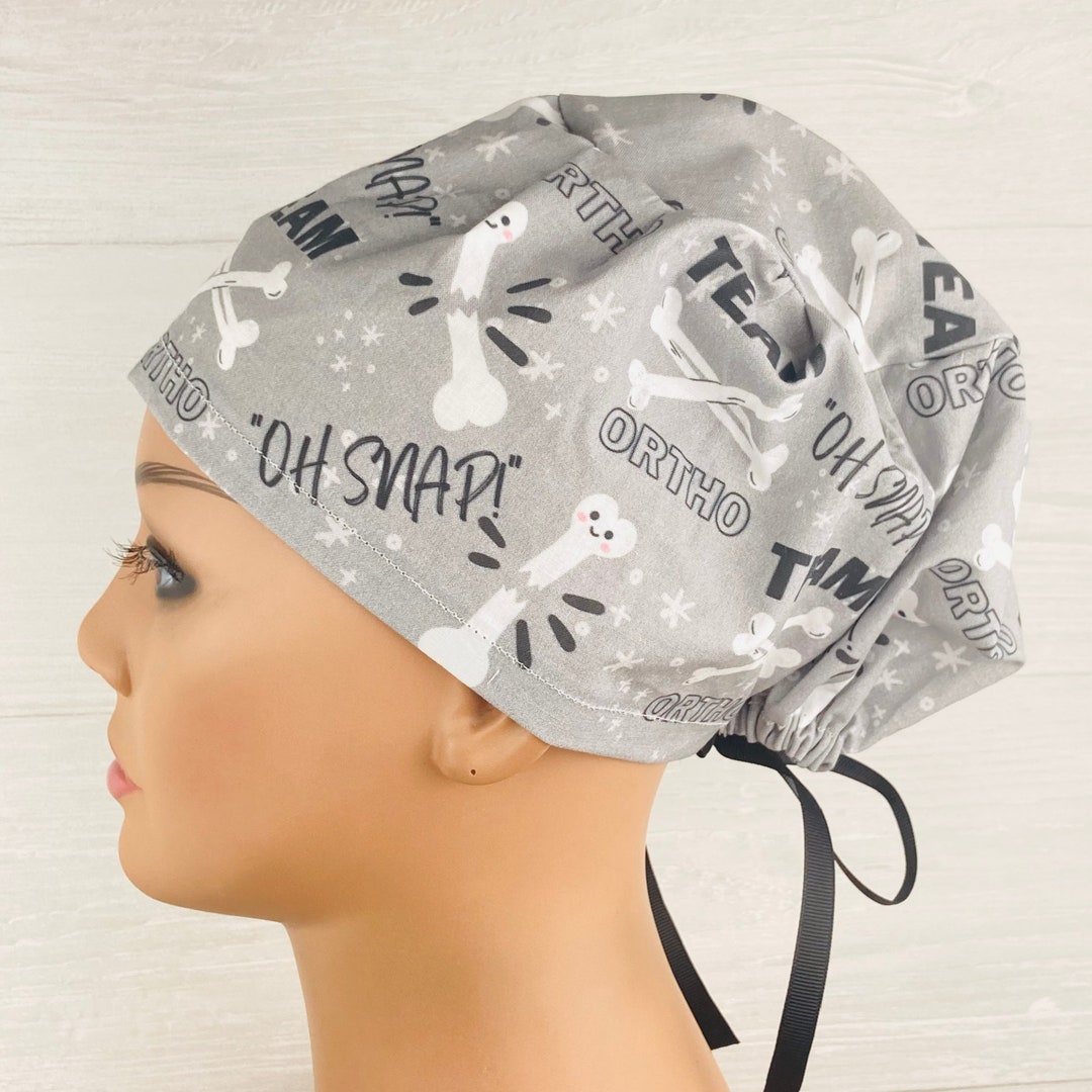 Scrub Hats for Women Women's Tieback Hat Team Ortho Scrub Hat With