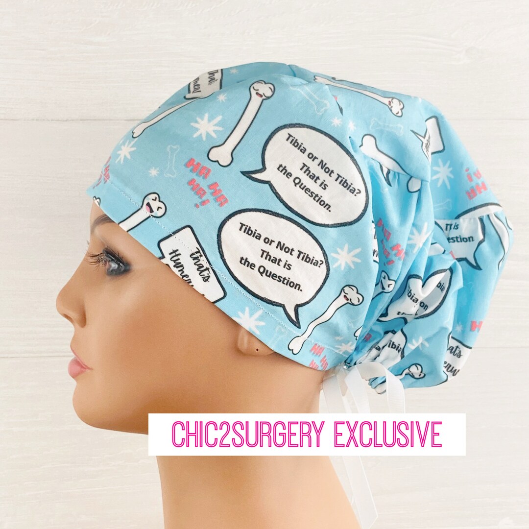 Scrub Hats for Women Women's Tieback Hat Scrub Caps Ortho Humor Scrub