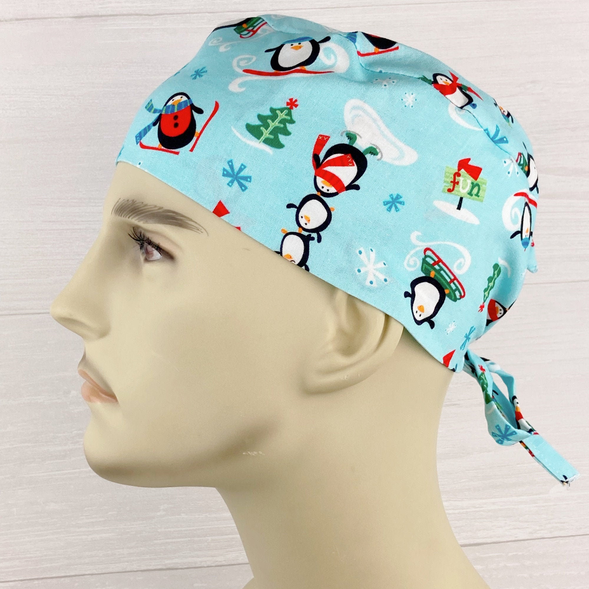 Men's Scrub Hat Men's Scrub Cap Men's Tieback Etsy