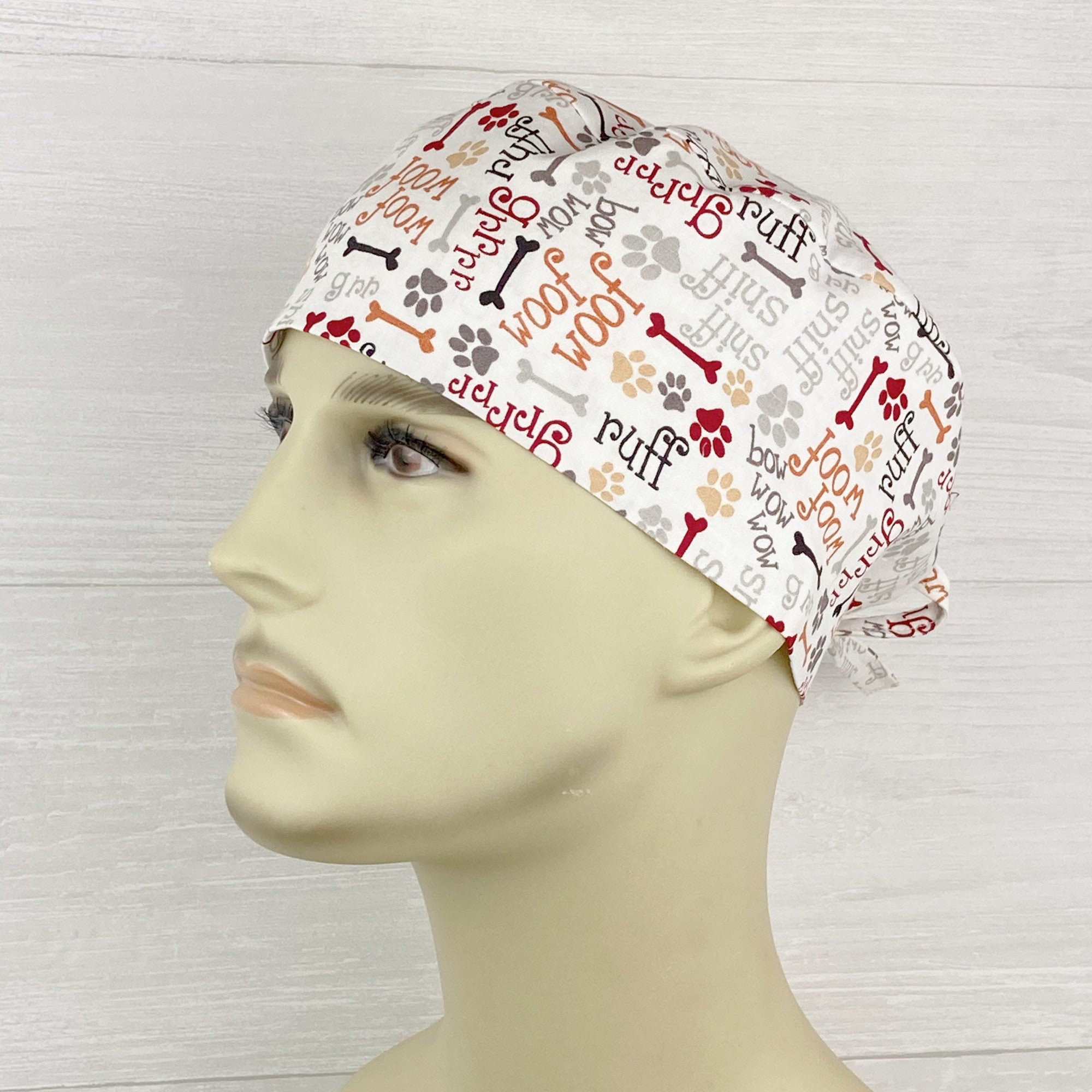 Men's Scrub Hat Men's Scrub Cap Men's Tieback Etsy
