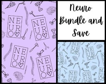 Scrub Hats for Women - Scrub Caps - Women's Surgical Scrub Hat - Scub Hat Bundle - Neuro Love Bundle and Save