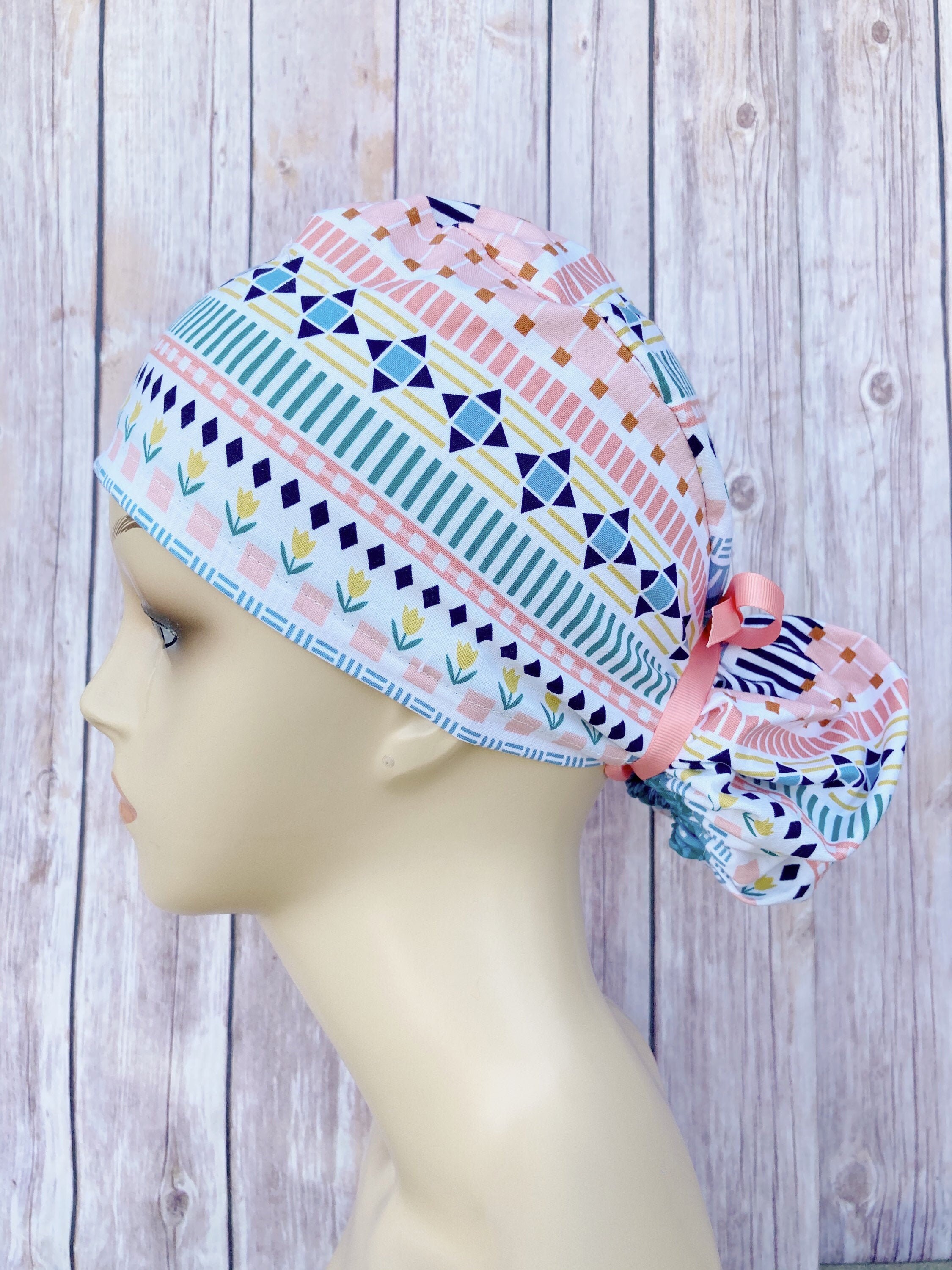 Womens Surgical Scrub Caps Ponytail Scrub Hat Patterns Etsy
